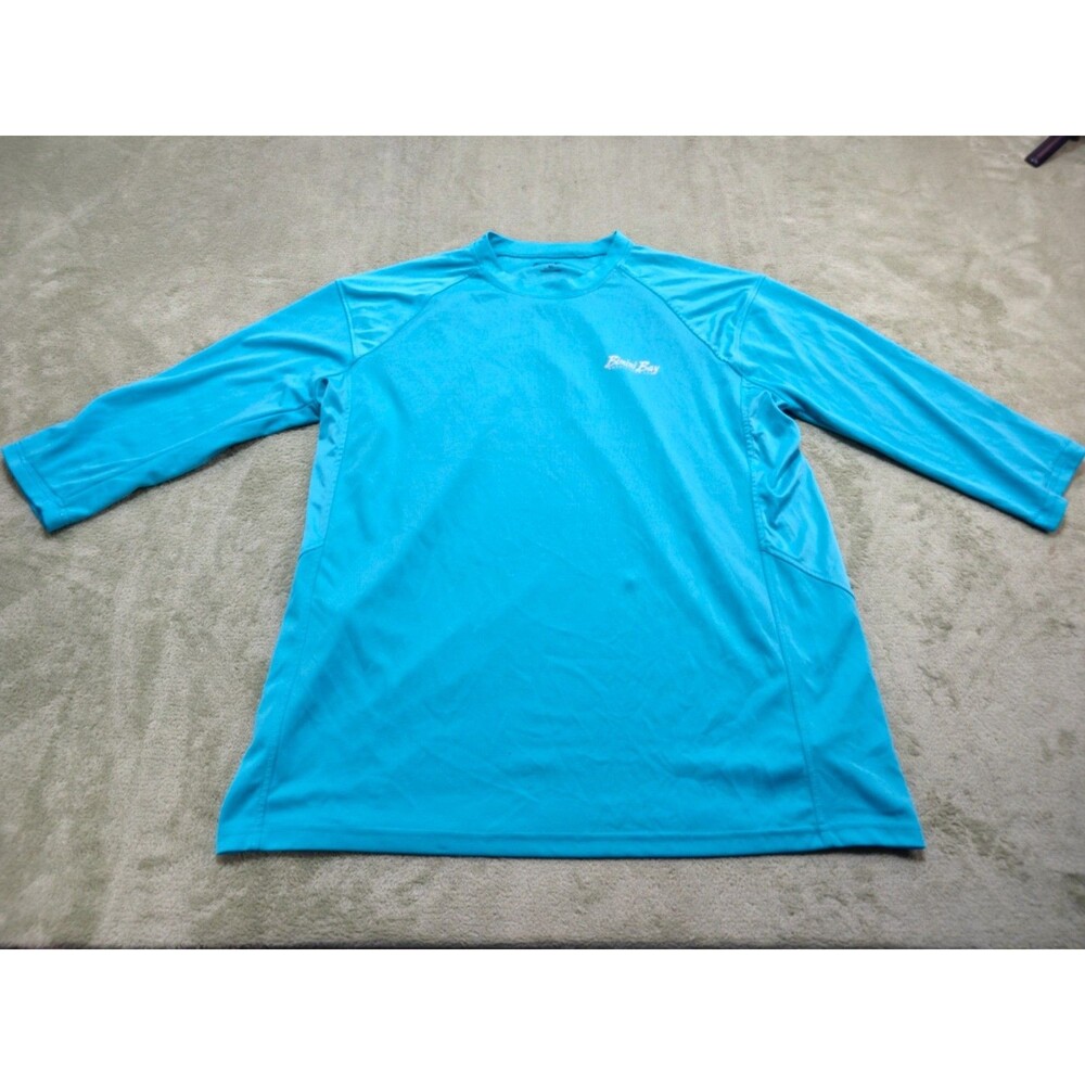 Bimini Bay Mens XL Blue Performance Fishing Shirt Long Sleeve Moisture Wicking